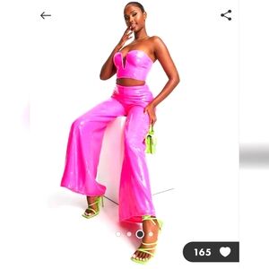 ASOS Pink Strapless Jumpsuit